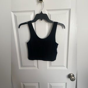 PINK Victoria Secret Black Seamless Crop Top Size XS NWT